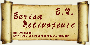 Beriša Milivojević vizit kartica